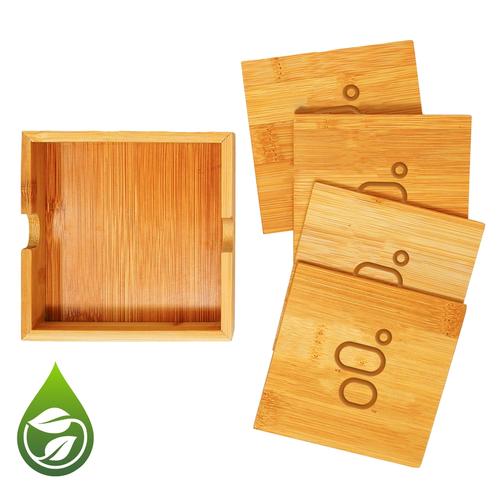 Bamboo Coaster Set